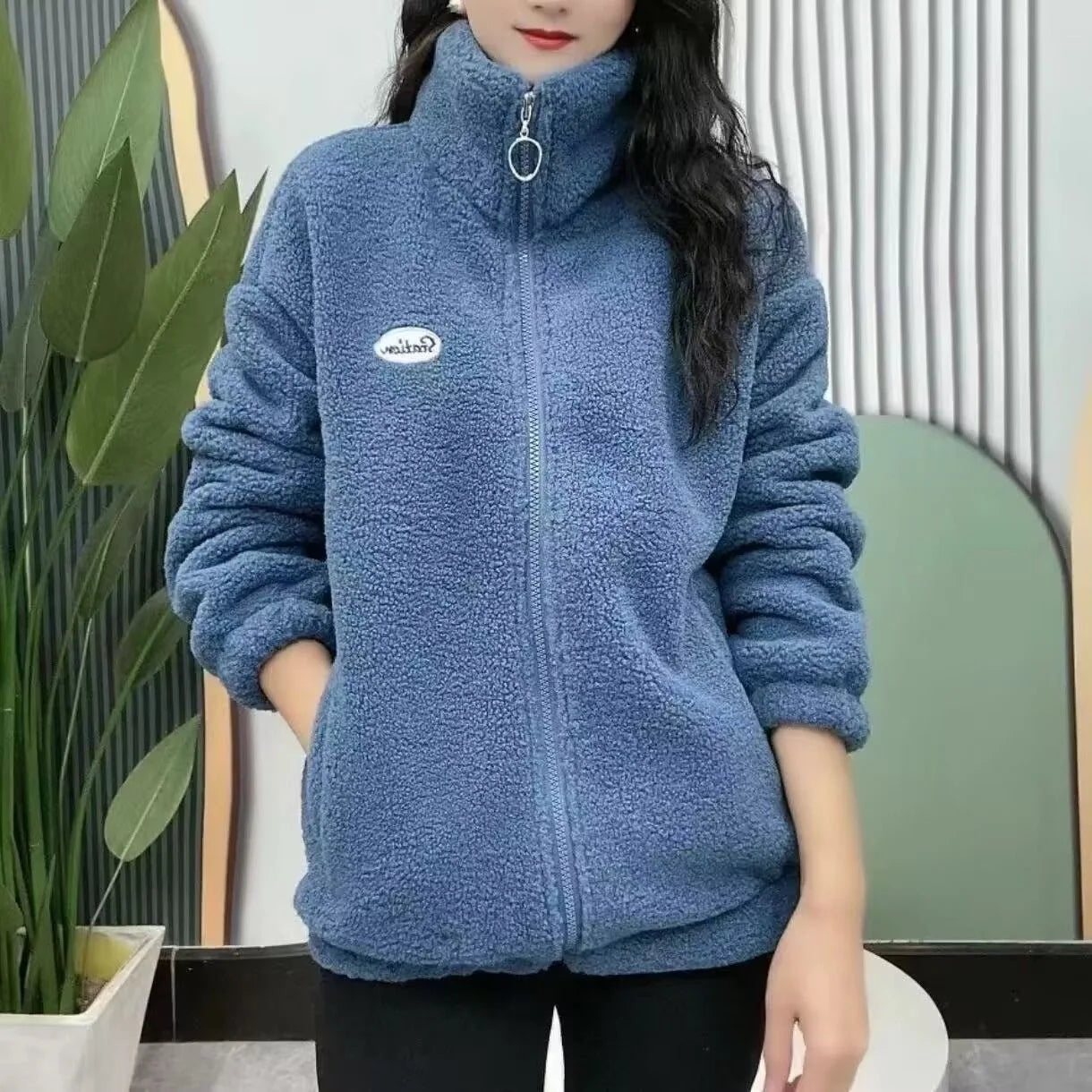Lozenda - Warme Winter-Fleecejacke für Damen