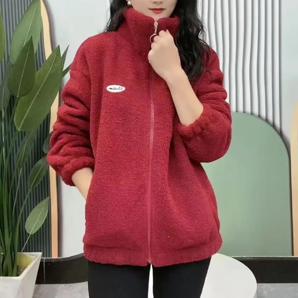 Lozenda - Warme Winter-Fleecejacke für Damen